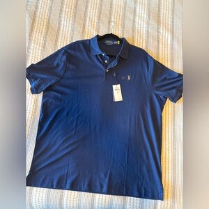 NWT Polo by Ralph Lauren Men's Deep Blue Polo Shirt size XL